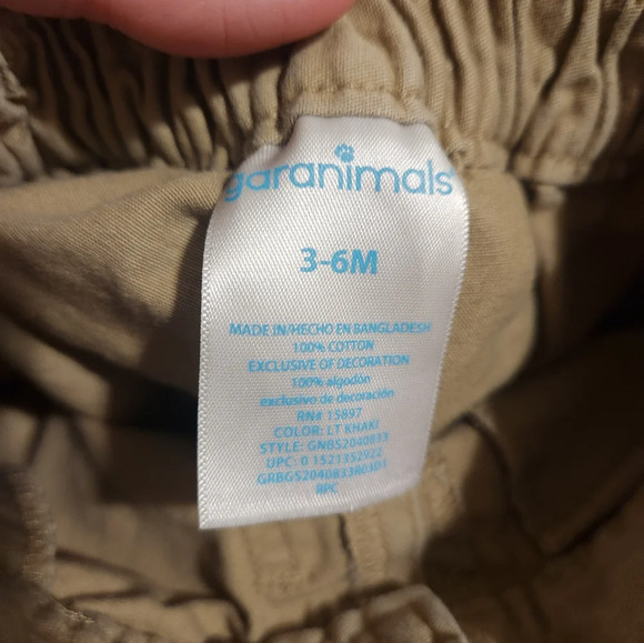 Garanimals 3-6 Months Tan Boy's Casual Pants - Picture 6 of 6